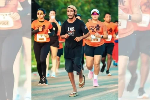 “Corri para tirar a ressaca”: Homem vira sensação após correr 8 km bêbado e ganhar medalha; Veja o vídeo viral