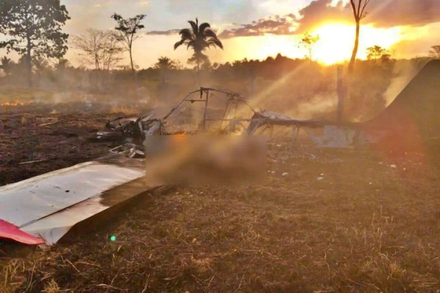 Piloto morre carbonizado após queda e explosão de avião experimental
