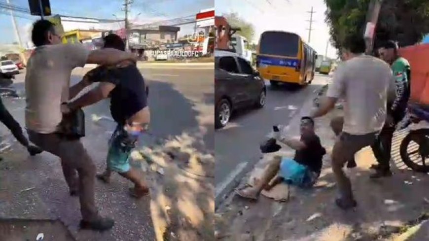 VÍDEO: A CASA CAIU! Populares se revoltam e espancam acusado de roubo de celulares; ASSISTA