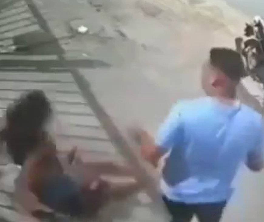 VÍDEO: Covarde! Homem agride mulher em via pública; caso é investigado