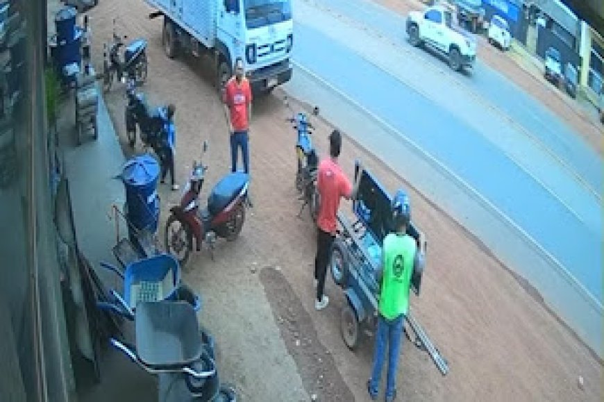 VÍDEO: Criança escapa por pouco de ser atropelada por carreta; Veja momento de aflição