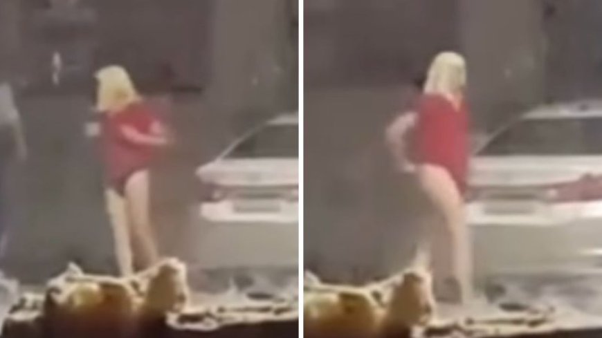 VÍDEO: Pastor de calcinha é flagrado novamente nas ruas com peruca loira e look vermelho após polêmica; CONFIRA