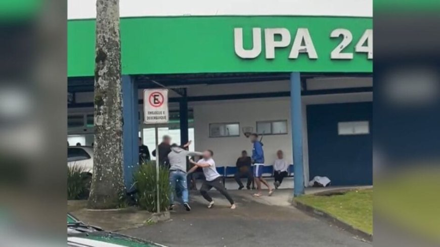 VÍDEO: Acidente de trânsito termina em pancadaria na porta da UPA; cena foi filmada e viralizou nas redes