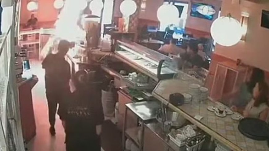 VÍDEO: Loucura! Cliente incendeia restaurante após descobrir que maionese havia acabado