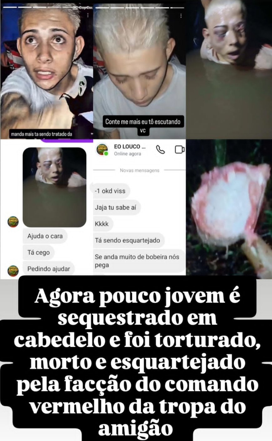 VÍDEO: Jovem é sequestrado e torturado por facção e corpo é encontrado após apelo da mãe "eu só quero enterrar meu filho"