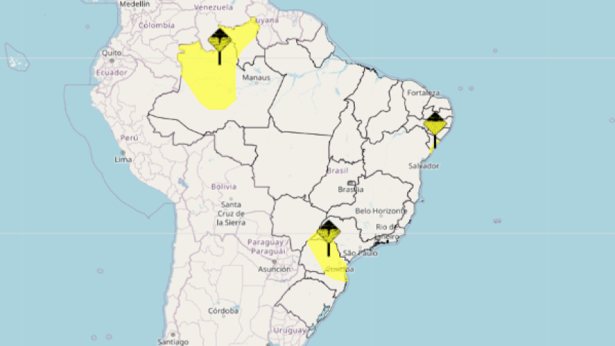 Temporal à vista: Inmet emite alerta de chuvas intensas para oito estados brasileiros