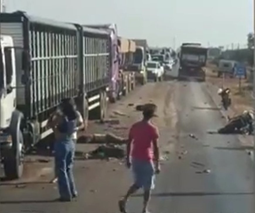 VÍDEO: Tragédia na BR-163: colisão entre motos, carro e carretas deixa mortos e feridos; Imagens Fortes