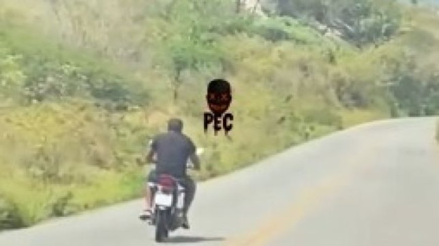 VÍDEO: Motociclista sem capacete invade contramão e quase causa acidente grave; vídeo impressiona